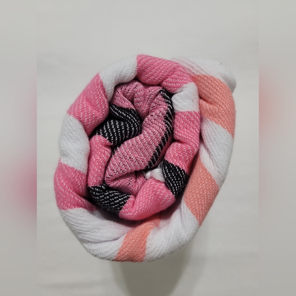 NWT Victoria's Secret Beach Blanket Striped Lightweight Throw - Picture 5 of 10